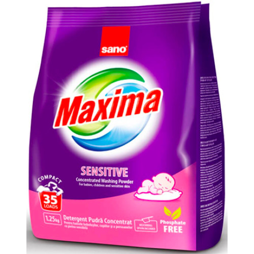 Пральний порошок Sano Sensitive 1,25 кг, 35 прань